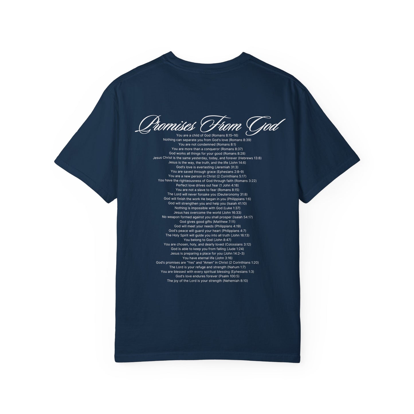 PROMISES FROM GOD NAVY COTTON T-SHIRT
