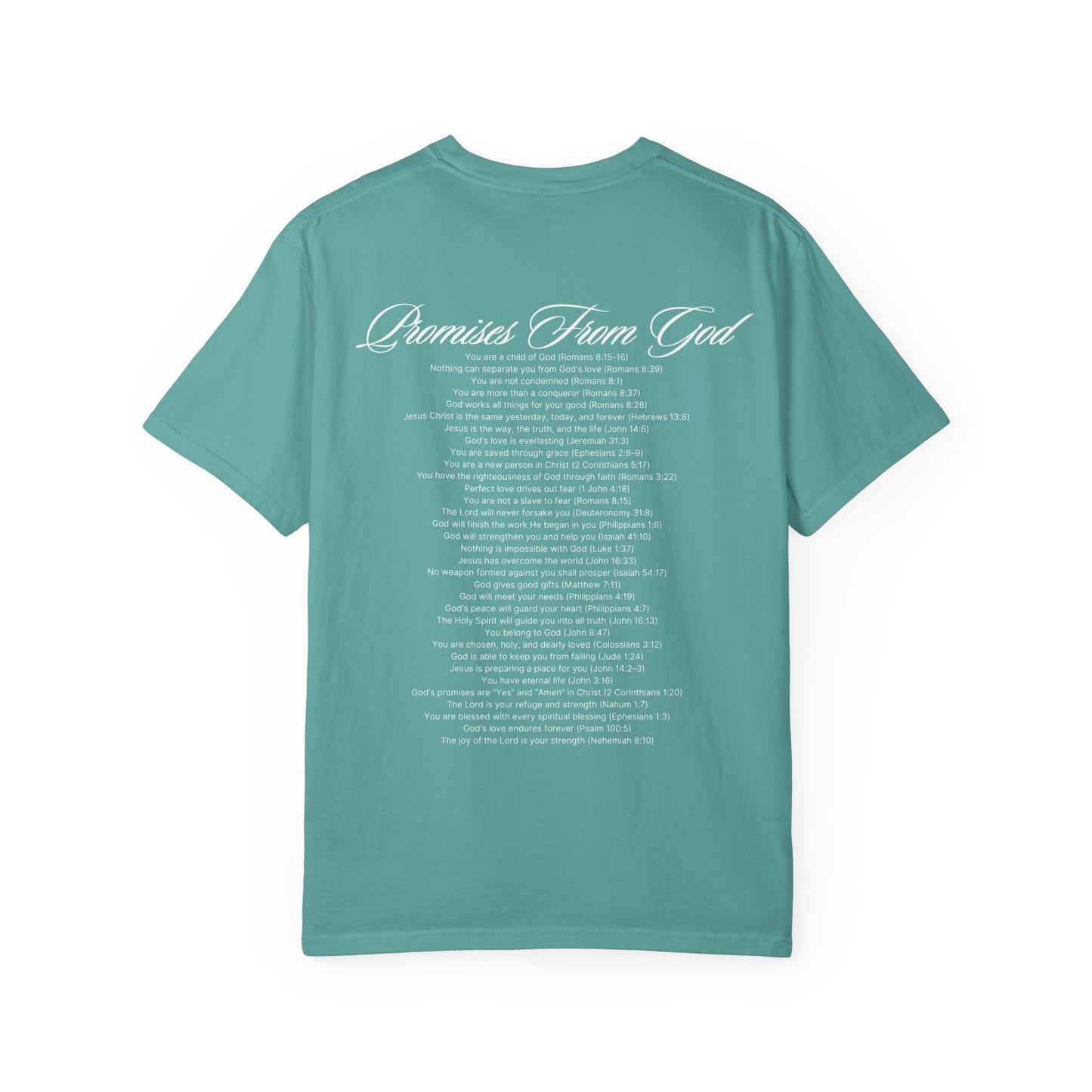 PROMISES FROM GOD SEAFOAM COTTON T-SHIRT