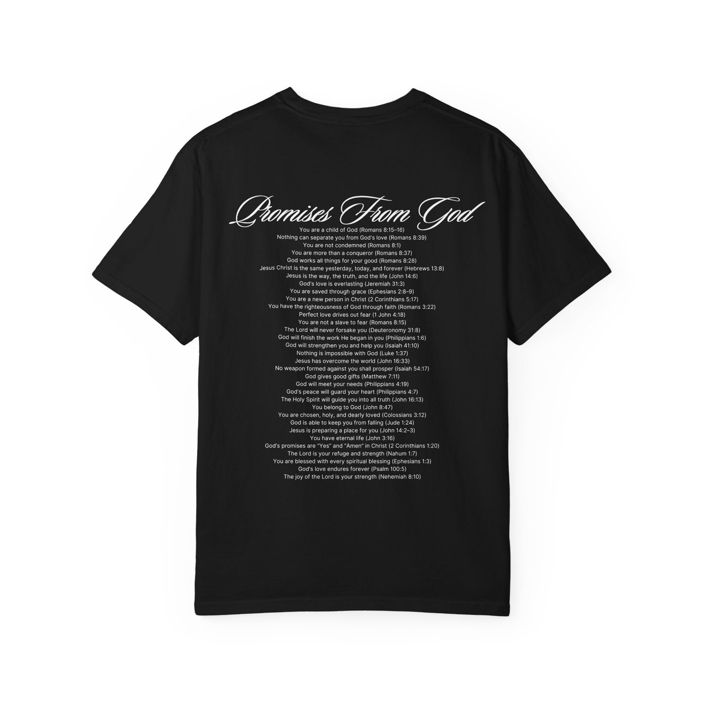 PROMISES FROM GOD BLACK COTTON T-SHIRT