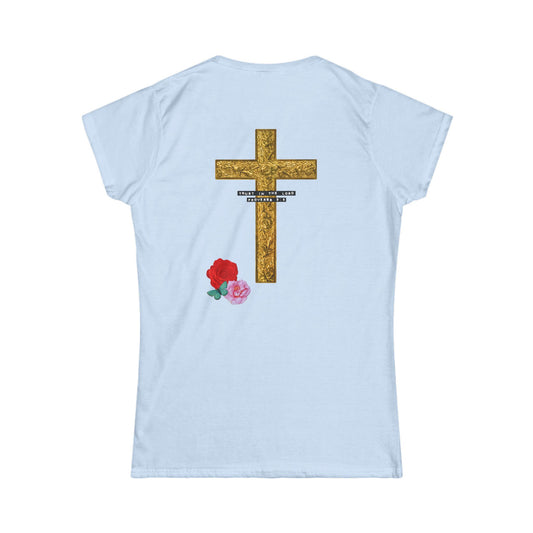 PROVERBS 3:5 BABY BLUE COTTON FITTED TEE