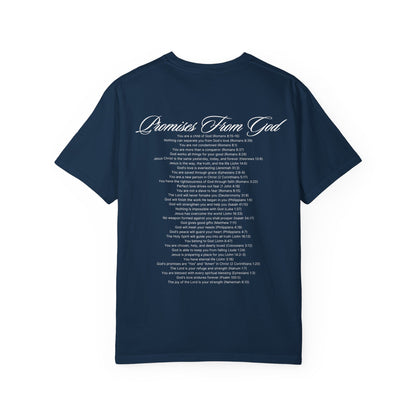 PROMISES FROM GOD NAVY COTTON T-SHIRT