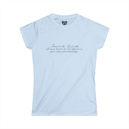 PROVERBS 3:5 BABY BLUE COTTON FITTED TEE